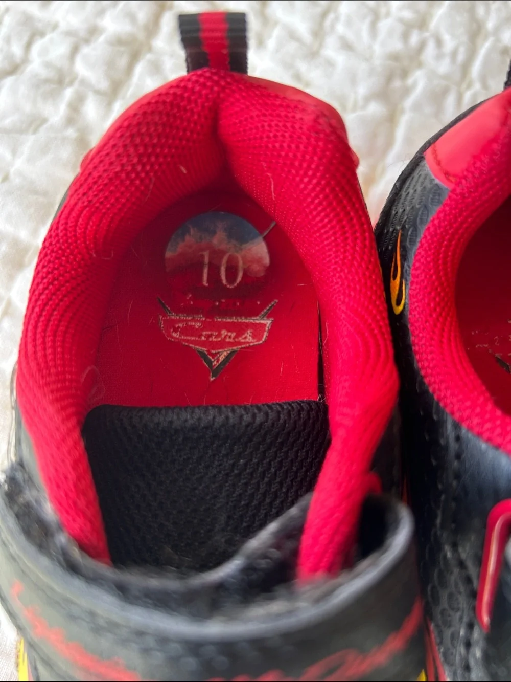 Lightning McQueen Boys Black and Red Sneakers